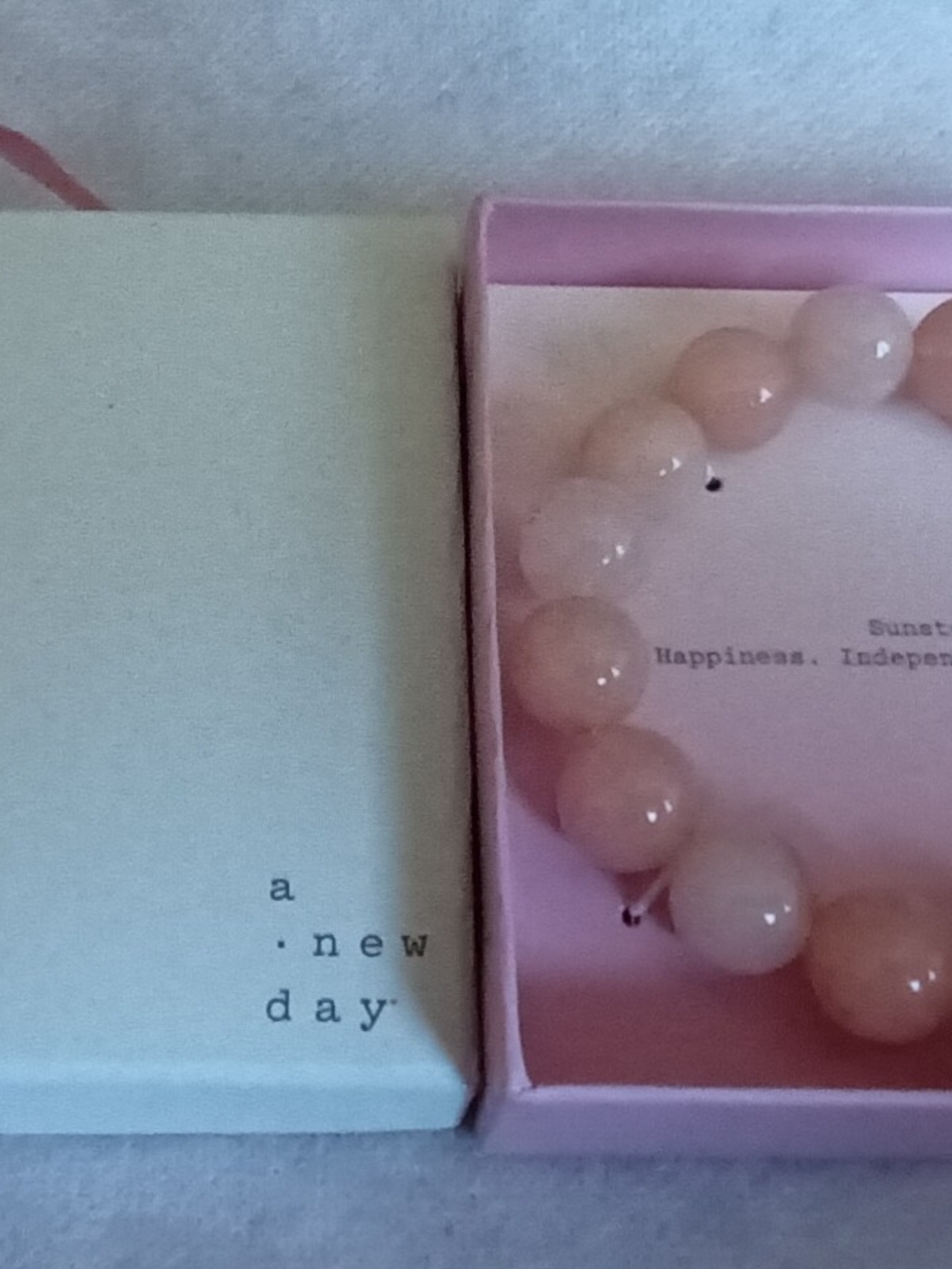A NEW DAY SUNSTONE STRETCH BRACELET BOXED